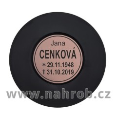 štítek kulatý Rowmark měď