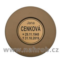 štítek kulatý Rowmark zlatý