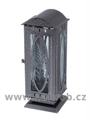 Hřbitovní lampa s oblou střechou a oválem, na postavení, velká - Svítilny na postavení