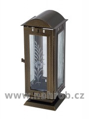 Lampa na hrob s oblou střechou na postavení, velká - Svítilny na postavení